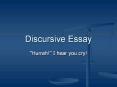 Discursive Essay PowerPoint PPT Presentation