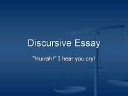 Discursive Essay