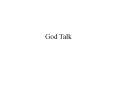 God Talk PowerPoint PPT Presentation