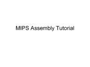 MIPS Assembly Tutorial