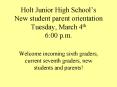 Holt Junior High School PowerPoint PPT Presentation