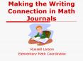 Making the Writing Connection in Math Journals PowerPoint PPT Presentation