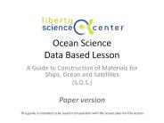 Ocean Science Data Based Lesson