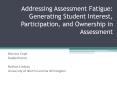 Addressing Assessment Fatigue: Generating Student Interest, Participation, and Ownership in Assessment PowerPoint PPT Presentation