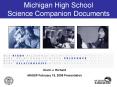 Michigan High School Science Companion Documents PowerPoint PPT Presentation