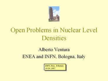 Open Problems in Nuclear Level Densities
