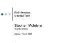 EAS Seminar,  Georgia Tech PowerPoint PPT Presentation