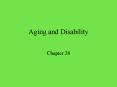 Aging and Disability PowerPoint PPT Presentation
