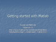 Getting started with Matlab