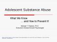 Adolescent Substance Abuse PowerPoint PPT Presentation