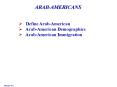 ARAB-AMERICANS PowerPoint PPT Presentation