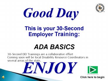 This is your 30-Second