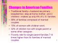 Changes in American Families PowerPoint PPT Presentation