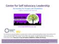 Center for Self Advocacy Leadership Partnership for People with Disabilities Virginia Commonwealth University PowerPoint PPT Presentation