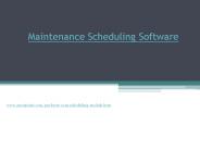 maintenance scheduling software