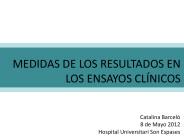 MEDIDAS DE LOS RESULTADOS EN LOS ENSAYOS CL
