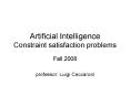 Artificial Intelligence Constraint satisfaction problems PowerPoint PPT Presentation