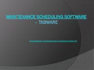 Maintenance Scheduling Software – TabWare