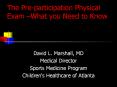 The Pre-participation Physical Exam  PowerPoint PPT Presentation