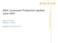 ABA Consumer Protection Update June 2007