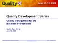 Quality Development Series PowerPoint PPT Presentation