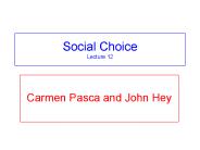 Social Choice Lecture 12