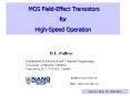 MOS Field-Effect Transistors PowerPoint PPT Presentation