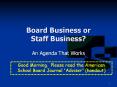 Board Business or Staff Business? PowerPoint PPT Presentation