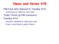 News and Notes 4/8 PowerPoint PPT Presentation