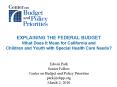 EXPLAINING THE FEDERAL BUDGET What Does It Mean for California and Children and Youth with Special Health Care Needs? PowerPoint PPT Presentation