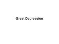 Great Depression PowerPoint PPT Presentation