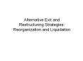 Alternative Exit and Restructuring Strategies: Reorganization and Liquidation PowerPoint PPT Presentation