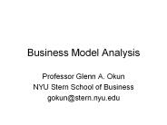 Business Model Analysis