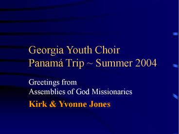 Georgia Youth Choir Panam