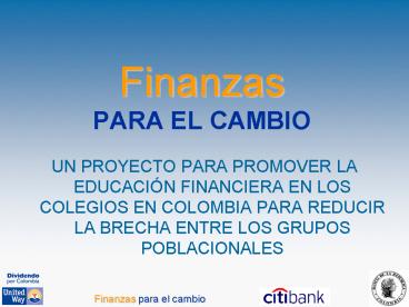 Finanzas PARA EL CAMBIO