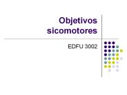 Objetivos sicomotores