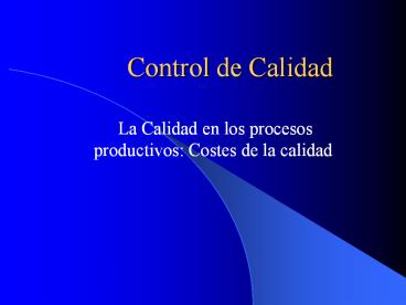 Control de Calidad