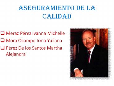 ASEGURAMIENTO DE LA CALIDAD