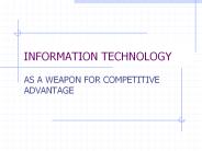 INFORMATION TECHNOLOGY