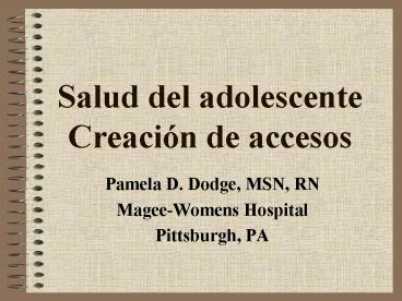 Salud del adolescente Creaci