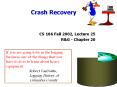 Crash Recovery PowerPoint PPT Presentation