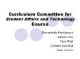 Curriculum Committee for Student Affairs and Technology Course PowerPoint PPT Presentation