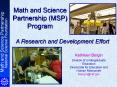 Math and Science Partnership (MSP) Program PowerPoint PPT Presentation