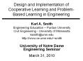Design and Implementation of Cooperative Learning and Problem-Based Learning in Engineering PowerPoint PPT Presentation