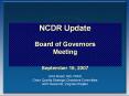 NCDR Update PowerPoint PPT Presentation