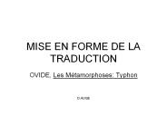 MISE EN FORME DE LA TRADUCTION