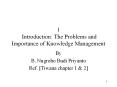 1 Introduction: The Problems and Importance of Knowledge Management PowerPoint PPT Presentation