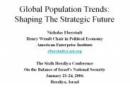 Global Population Trends: Shaping The Strategic Future