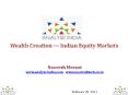 Wealth Creation --- Indian Equity Markets PowerPoint PPT Presentation
