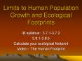 Limits to Human Population Growth and Ecological Footprints PowerPoint PPT Presentation